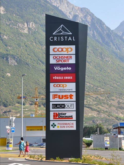 Signalétique de CCHE pour le centre Cristal