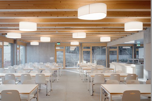 Architecture de CCHE pour l'école de Pont-Rouge à Lancy Genève Suisse