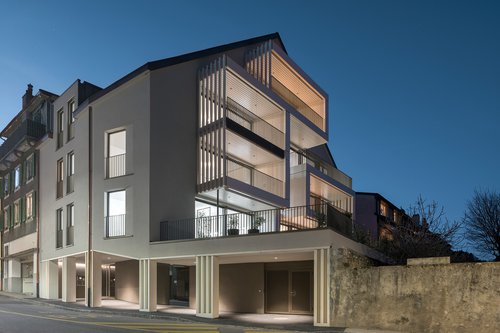 Architecture et réalisation de CCHE pour l'immeuble de logement la Colombière 29 Suisse