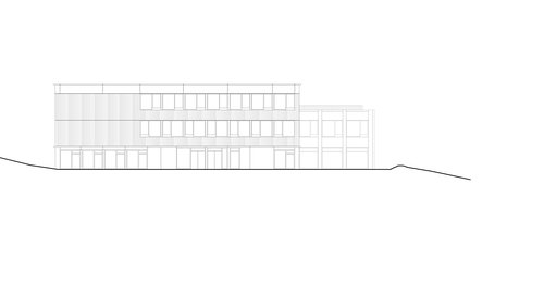 Architecture de CCHE pour l'école de Pont-Rouge à Lancy Genève Suisse