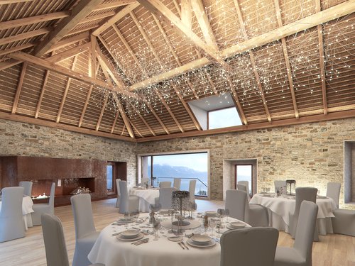 Architecture d'intérieur de CCHE d'un espace viticole et événementiel polyvalent à Riex