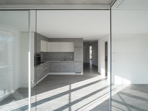 Architecture d'intérieur de CCHE du bâtiment de logements La Toula Suisse