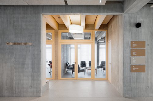 Architecture de CCHE pour l'école de Pont-Rouge à Lancy Genève Suisse