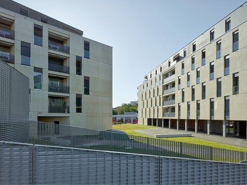 Architecture de CCHE pour Bugnon EST Bâtiment E et F quartier Maillefer Suisse