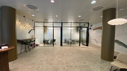 Transformation et rénovation intérieure de CCHE pour le Crédit agricole next bank Suisse