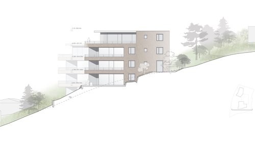 Architecture de CCHE de deux immeubles d''habitation 360° Suisse