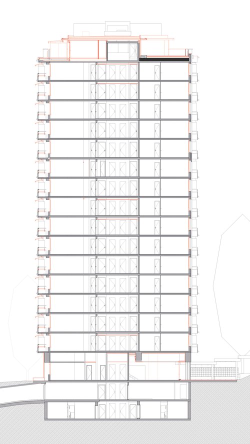 Transformation de CCHE pour la Tour de la Rochelle à Prilly Suisse
