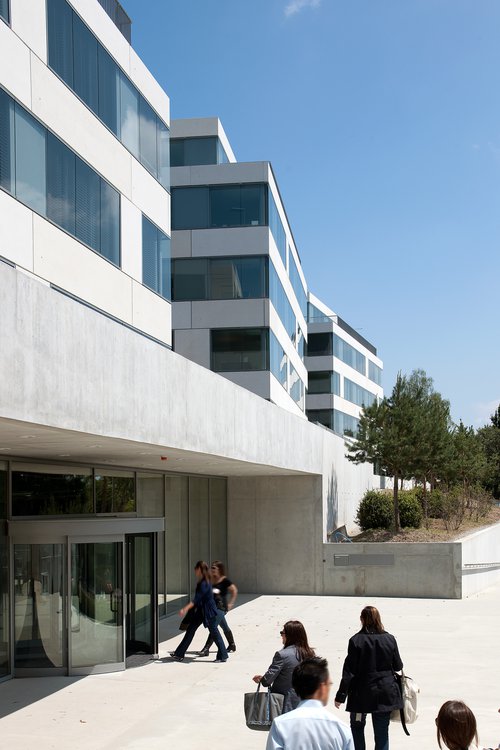 Architecture de CCHE du bâtiment administratif Grand'Rive Parc Suisse