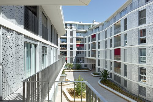 Architecture de CCHE des bâtiment de logements du Petit Mont-Riond Suisse