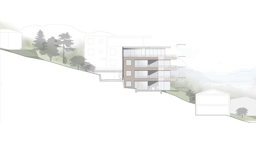Architecture de CCHE de deux immeubles d''habitation 360° Suisse