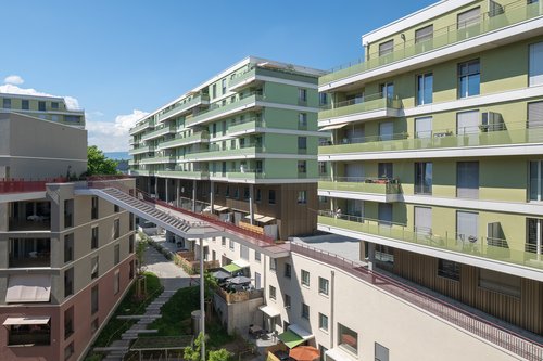 Architecture et Réalisation de CCHE pour le Quartier résidentiel à Bussigny Côté Gare Suisse