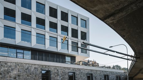 Architecture de CCHE d'un bâtiment administratif Pallin-Panchaude Suisse