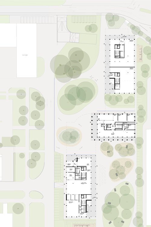 Architecture de CCHE pour le Secteur F du quartier de l'Ancienne Papeterie à Marly Suisse