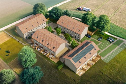 Développement d'un quartier résidentiel par CCHE à Gurmels en Suisse