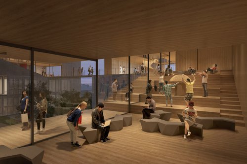 Architecture de CCHE pour La Résidence étudiante du Grand Morillon Suisse