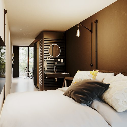 Architecture de CCHE pour l'Hôtel Unit du campus The Hive Suisse