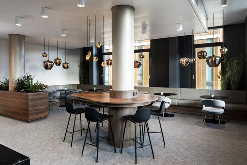 Architecture de CCHE pour les bureaux "Urban Project" "Les Atmosphères" du Quartier de l'étang à Vernier Genève Suisse