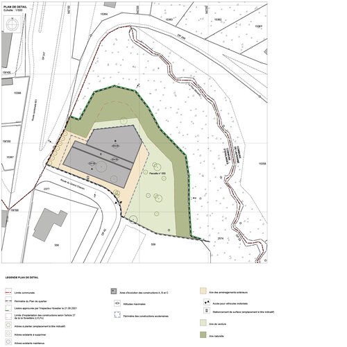 Urbanisme de CCHE pour le quartier d'habitation Le Grand Chemin Nord Suisse