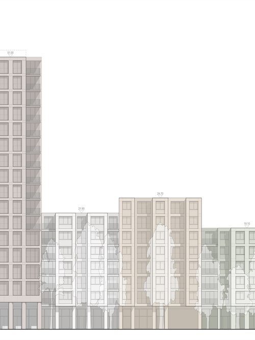 Architecture de CCHE pour le Concours Streuli Park Süd Zürich Suisse