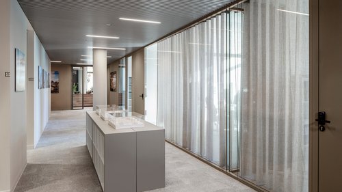 Architecture de CCHE pour les bureaux "Urban Project" "Les Atmosphères" du Quartier de l'étang à Vernier Genève Suisse