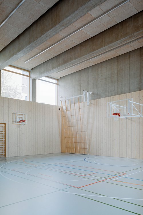 Architecture de CCHE pour l'école de Pont-Rouge à Lancy Genève Suisse