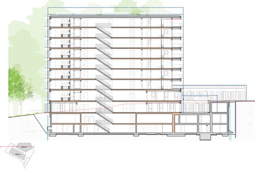 Urbanisme et Architecture de CCHE pour le quartier d'habitation Le Grand Chemin Nord Suisse