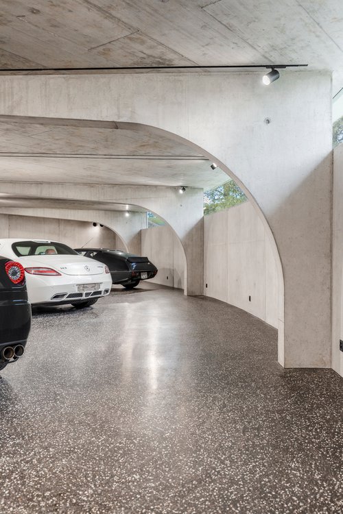 Architecture de CCHE pour un parking souterrain privé pour voitures de collection Suisse