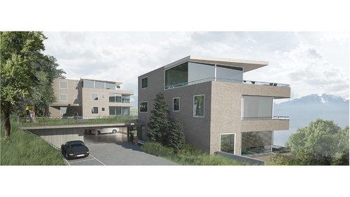 Architecture de CCHE de deux immeubles d''habitation 360° Suisse