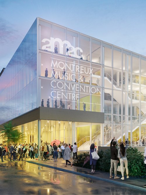 Architecture de CCHE pour le Centre de congrès 2m2c à Montreux Suisse