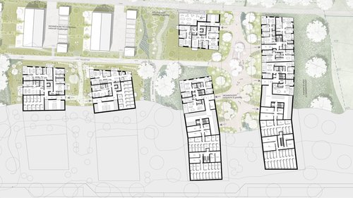 Architecture de CCHE pour Quartier résidentiel Reussperlen Suisse