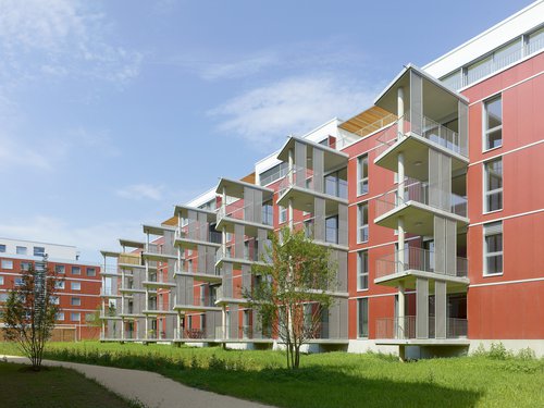 © Thomas Jantscher Architecture de CCHE pour l'éco quartier d'habitation Eikenott Suisse