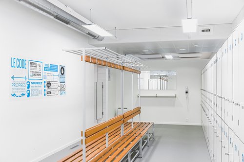© NonStop Gym Architecture d'intérieur et rénovation de CCHE pour le fitness NonStop Gym à Malley Suisse