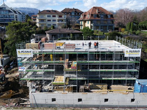 Architecture de CCHE pour les bâtiments d'habitations de la Vy-Creuse 9 à Nyon Suisse