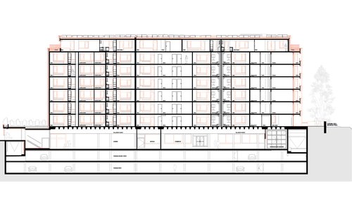Transformation de CCHE pour le projet de rénovation et d'assainissement Sablons à Neuchâtel Suisse