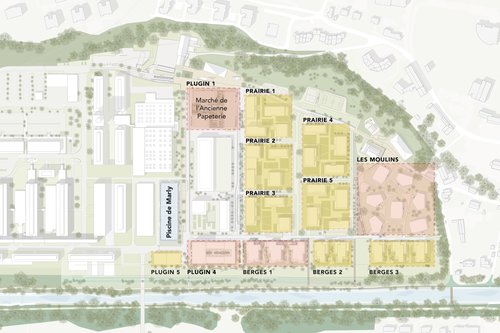Urbanisme de CCHE pour le quartier Ancienne Papeterie à Marly Suisse