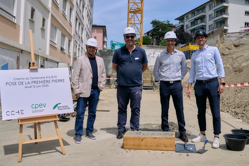 Actualité de CCHE pour la pose de la première pierre à Prilly Centenaire