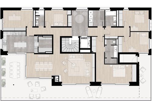 Architecture de CCHE pour les bâtiments d'habitations de la Vy-Creuse 9 à Nyon Suisse