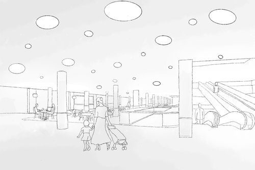 Architecture de CCHE pour la Coop Léman Centre Crissier Suisse