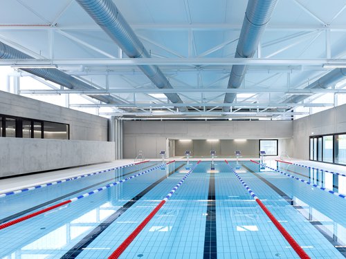© Thomas Jantscher Architecture d'intérieur de CCHE du Centre sportif GEMS World Academy Suisse