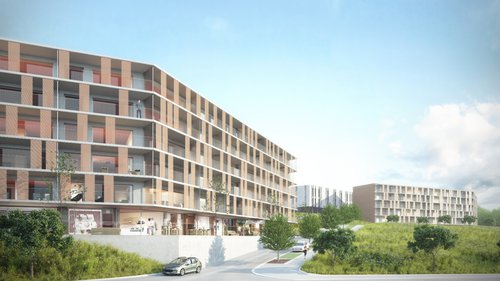 Image 3D de CCHE des bâtiments Parallèle I et II Suisse