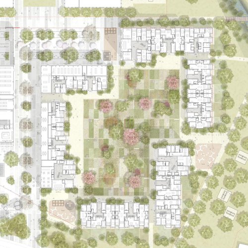 Urbanisme de CCHE pour le concours les Communaux d'Ambilly Suisse