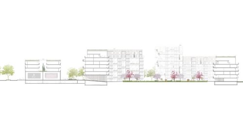 Urbanisme de CCHE pour le concours les Communaux d'Ambilly Suisse