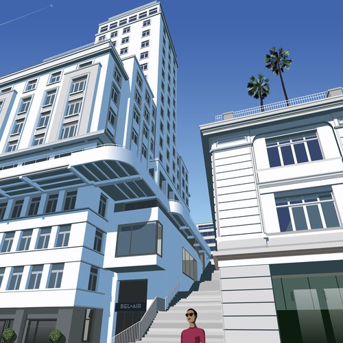 Collaboration de CCHE avec ll'illustrateur Marchettiblink pour Bel Air