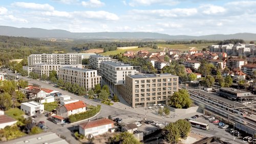 Urbanisme de CCHE pour le MEP du Quartier résidentiel à Bussigny Suisse