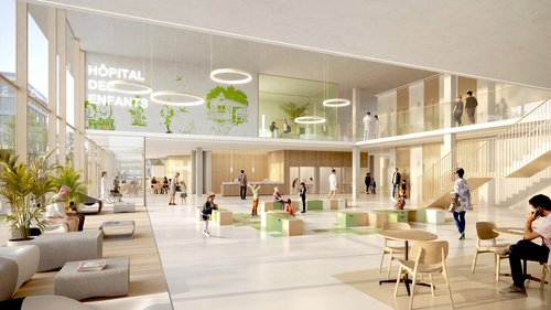 © Naska/ Carta - Reichen et Robert Associés Concours d'architecture de CCHE pour l'Hôpital des enfants