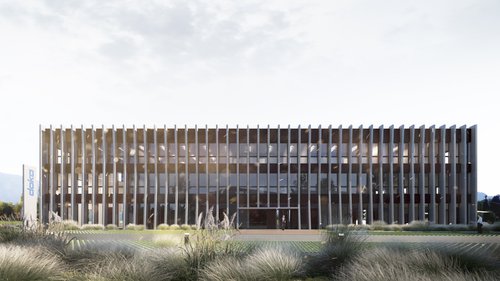 Projet d'architecture de CCHE pour le siège Suisse Doka