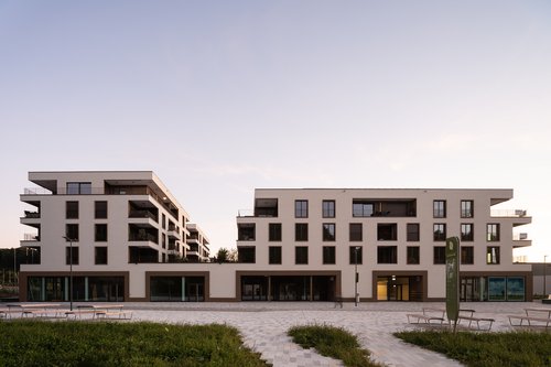 © Hiris Images Urbanisme et Architecture de CCHE pour le quartier Ancienne Papeterie à Marly Suisse