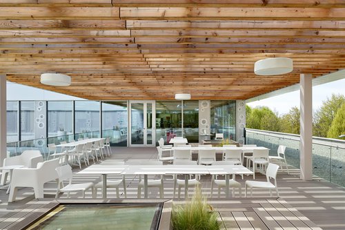 Architecture de CCHE du bâtiment administratif de la Loterie Suisse Romande Suisse