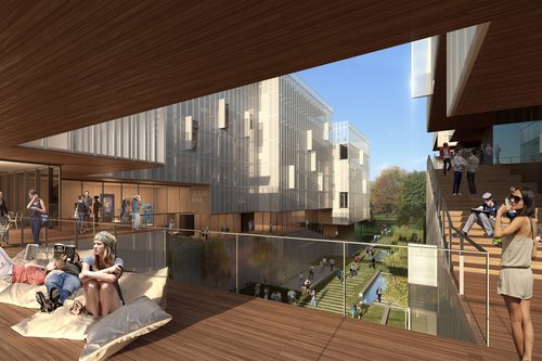 Architecture de CCHE pour La Résidence étudiante du Grand Morillon Suisse