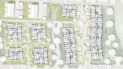 Architecture de CCHE pour Quartier résidentiel Reussperlen Suisse